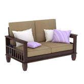 Trinity Solid Sheesham Wood 2 Seater Sofa (Walnut Finish)